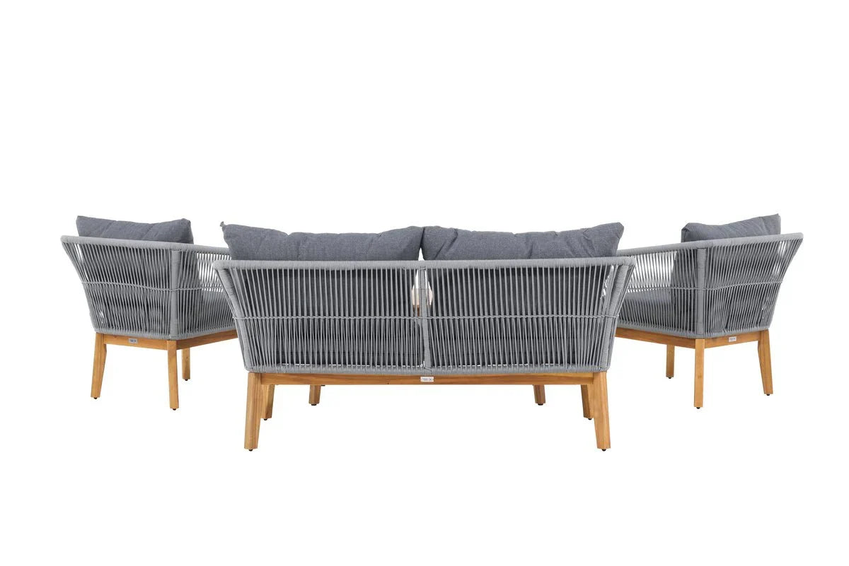 Garten Lounge Set Sorena – 4 teiliges Set in Grau