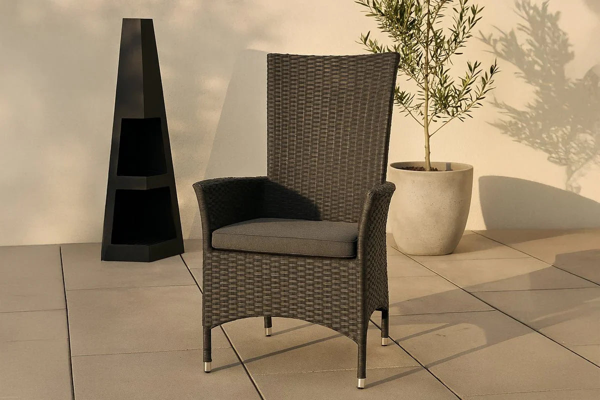 2er Set - Venezia Gartenstuhl in Rattanoptik in Schwarz, Weiß oder Naturoptik