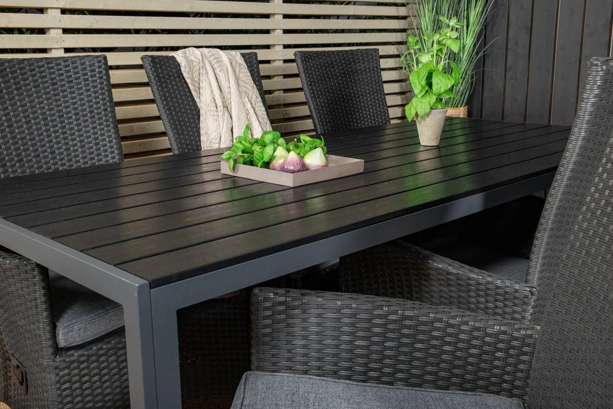 2er Set - Venezia Gartenstuhl in Rattanoptik in Schwarz, Weiß oder Naturoptik