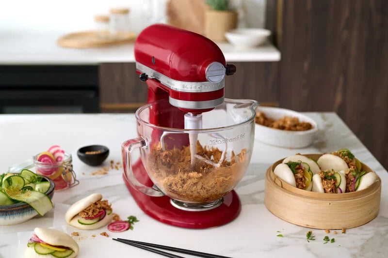 KitchenAid 4,8 L 5KSM175 Artisan Küchenmaschine Meatlover mit Ganzmetall- Fleischwolf und Spritzgebäckvorsatz