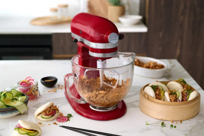 KitchenAid 4,8 L 5KSM175 Artisan Küchenmaschine Meatlover mit Ganzmetall- Fleischwolf und Spritzgebäckvorsatz