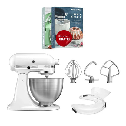 KitchenAid 4,3 L 5K45SS Classic Küchenmaschine Set 1 + Spritzschutz